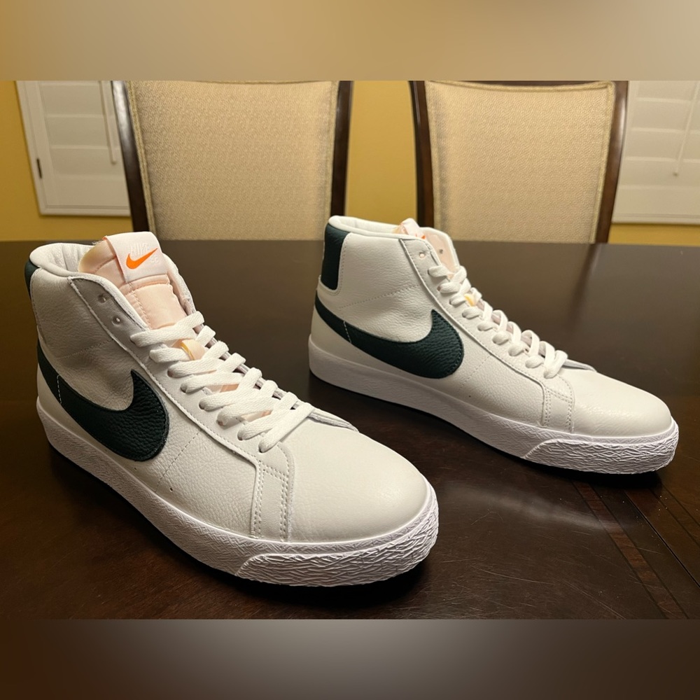 New Nike Blazer Mid ISO SB White Green Sneaker Shoes Size US 11 - Picture 1 of 14